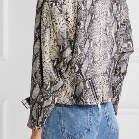 IRO Perrio snake leather jacket FR 36 NEW $1995! - Picture 6 of 7